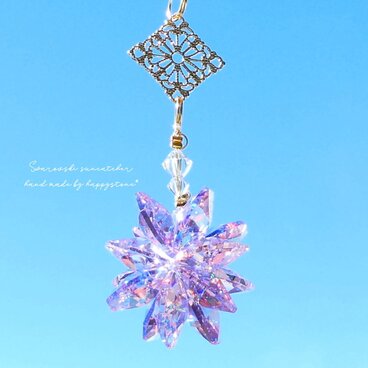 スワロフスキー/桜色のミニサンキャッチャー/チェーンタイプ