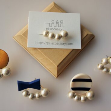 コットンパールバックキャッチ(ピアス片耳用）