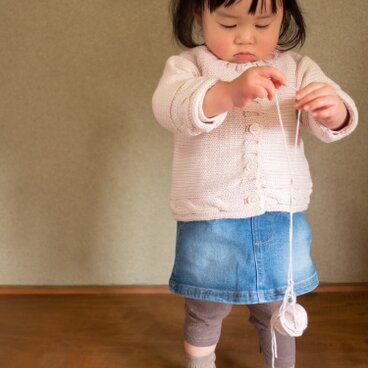 【ウール100%】baby つながりのカーディガン