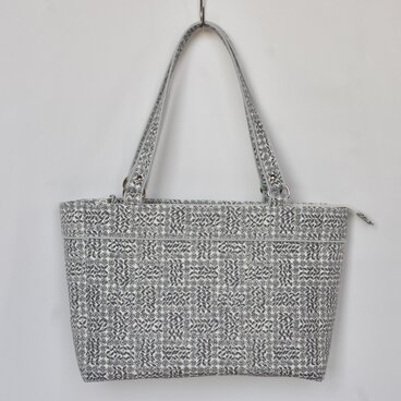 リバティ　帆布のトートバッグ　スリーピングローズ　　グレー　