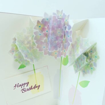 【予約販売】紫陽花いっぱいポップアップカード