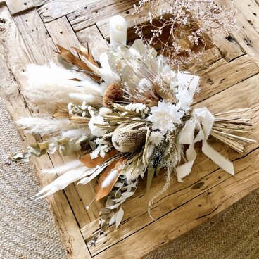 □ bohostyl bouquet  キングプロテア　撮影　ドライフラワーの花束　ブーケ　インテリア　パンパスグラス