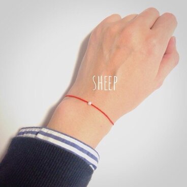 淡水パールつきミサンガ