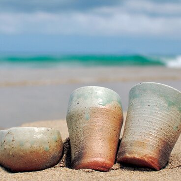 窯変レベル★4 育てる焼き物～伊豆焼き・白浜焼き～手のひらカップ