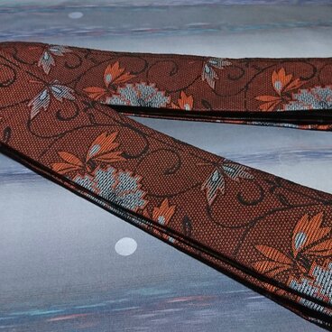 創作帯☆居合帯・半纏帯 大島風・撫子 巾約7cm