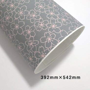 新だん紙＊夜桜（皺紋のある高級紙・四つ切サイズ・春）