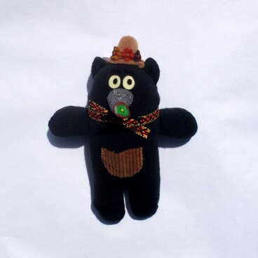 靴下ぬいぐるみ　もぐら　グリーン