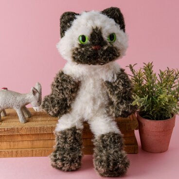 癒されネコのあみぐるみ・　シャム猫キックス