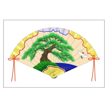 イラストはがき「檜扇」 受注生産