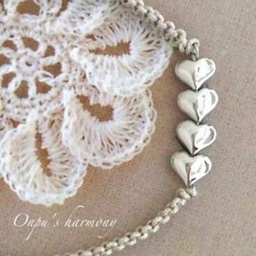 ハートのシンプルブレスレット