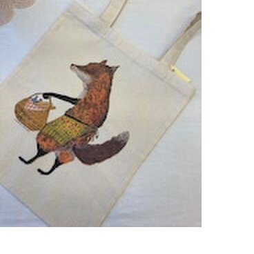 オリジナル　トートバッグ　「森で出会った」キツネ