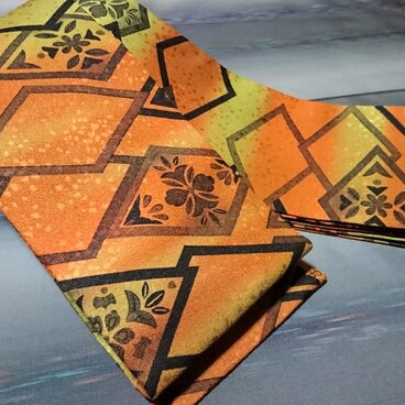 創作帯☆角帯 ぼかし玉虫模様 巾約12cm