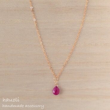 ルビー 一粒ネックレスチャーム