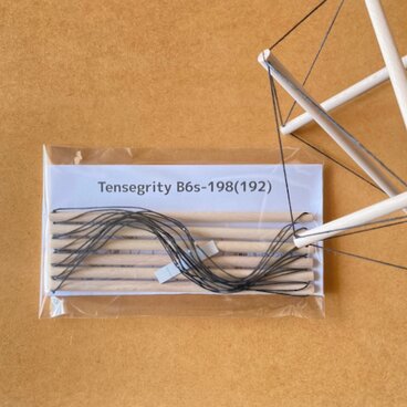 テンセグリティ B6s-198 オブジェ［黒］（組立品）