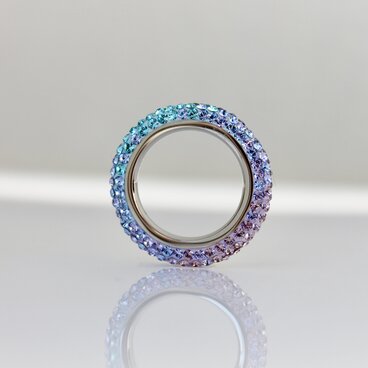 【受注制作】紫陽花グラデーションパヴェエタニティリング