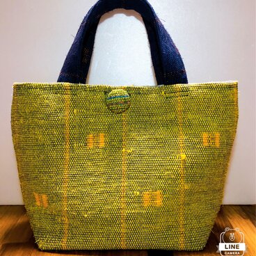 裂織りバッグ♪手織り　