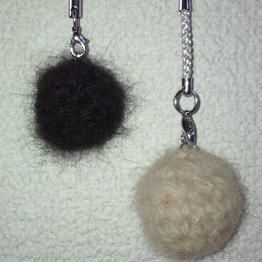 ペット毛糸　お試し紡ぎ+レポート+毛玉2個