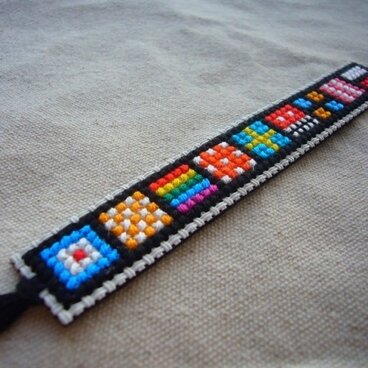 色々模様のなめらか刺繍しおり【送料無料】