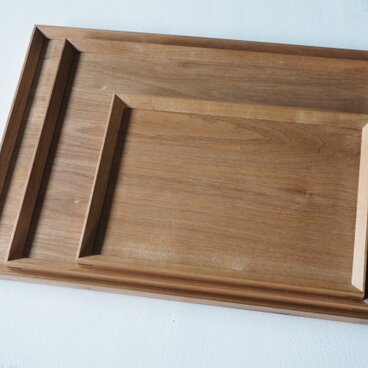 クルミ材のトレイ　小　270x190mm 《木のトレイ、トレー、お盆》 1枚