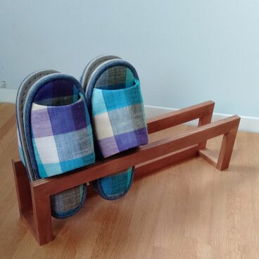 シンプルおしゃれなスリッパラック  チーク