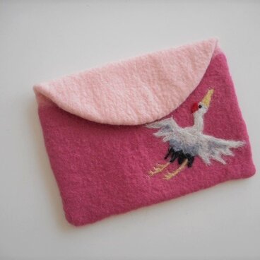 お薬手帳・通帳にピッタリケース　鶴