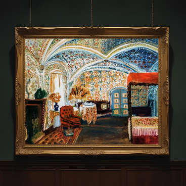 73×91㎝「異国の部屋」F30・油彩・額装・原画