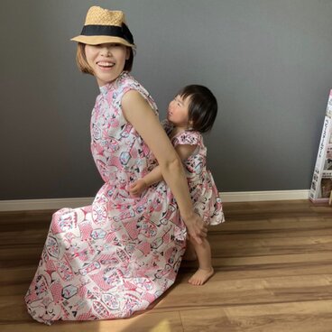 親子リンクお揃いコーデ ワンピース