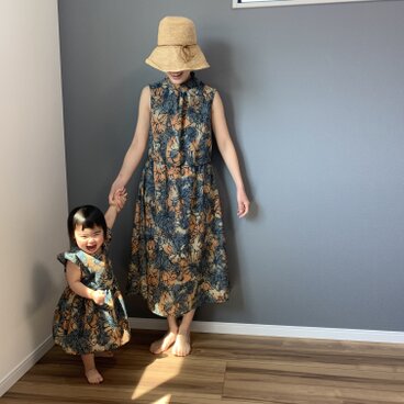 親子リンクお揃いコーデ ワンピース