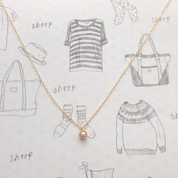 pearl ネックレス  (ラウンドパールチャーム)