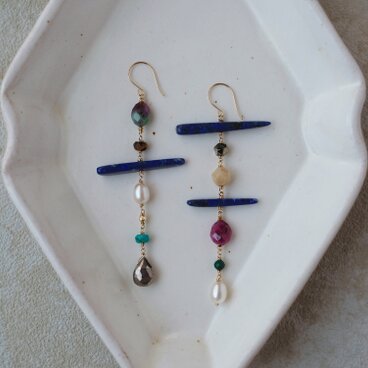 【一点物】K10 Hanging Garden Earrings