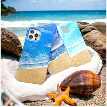 受注制作 全機種対応❁⃘*.ﾟ海を切り取ったスマホケース ❁