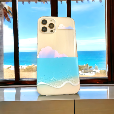 受注制作 全機種対応❁⃘*.ﾟ透き通る空の夏海スマホケース
