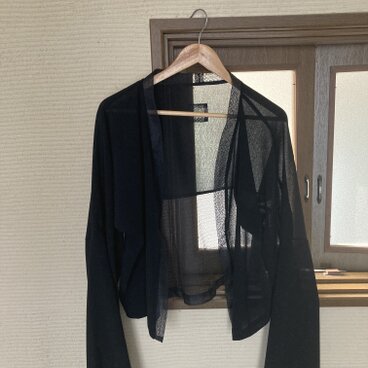 黒ちりめん✖️レースカーディガン
