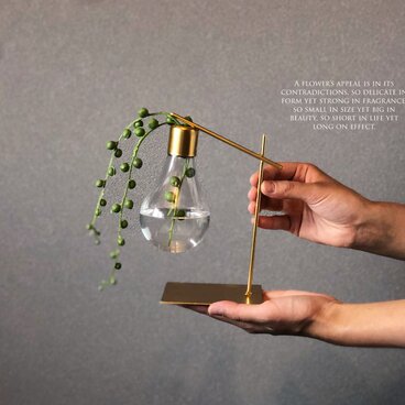 【溢れない水×枯れない植物】電球 フェイクグリーン  グリーンネック マジカルウォーター