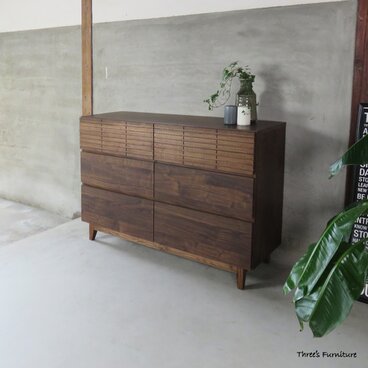 チェスト　DB色　リビング収納　寝室収納　衣類収納　タンス　引き出し収納　新生120　2タイプカラー