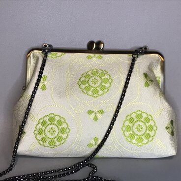 連花唐草紋（れんか からくさもん) バッグ　ライム