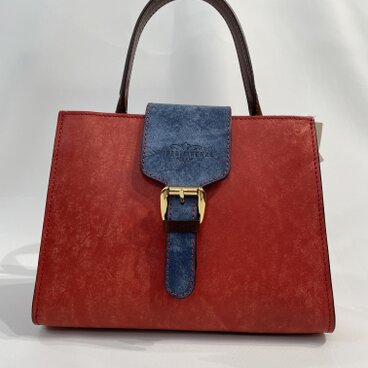 ROBEDIFIRENZE ｲﾀﾘｱﾝﾚｻﾞｰﾊﾞｯｸﾞ　2WAY　Rosso（MADE IN ITALY)