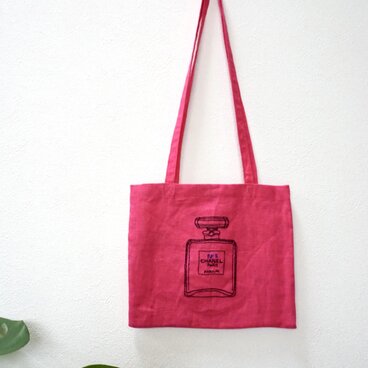 刺繍ミニトート　香水瓶