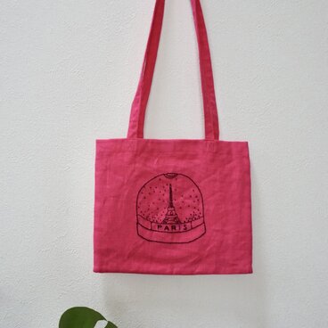 エッフェル塔　刺繍バッグ