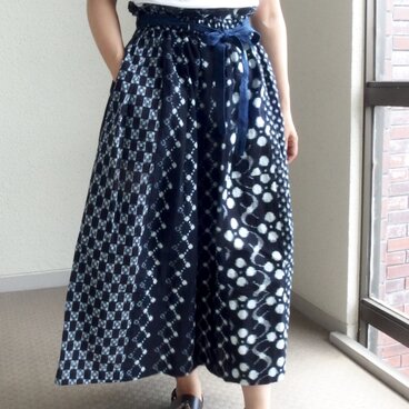絣のスカート　●82センチ丈●　