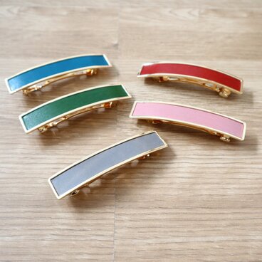 「革の宝石」ルガトーを使った バレッタ