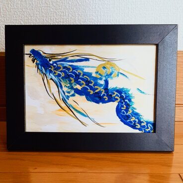 昇り青龍神様    原画　ハガキサイズ