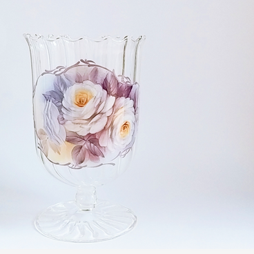 バラのフラワーベース   アンティーク風