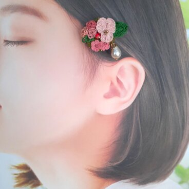 お花畑 髪飾り&ネックレス時々ブローチ