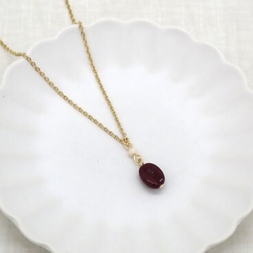 《２色から選べる》珈琲豆ネックレス