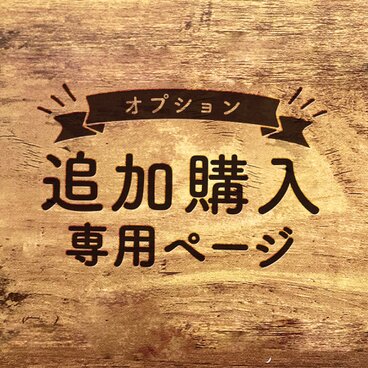 【オプション料金】 追加購入専用ページ