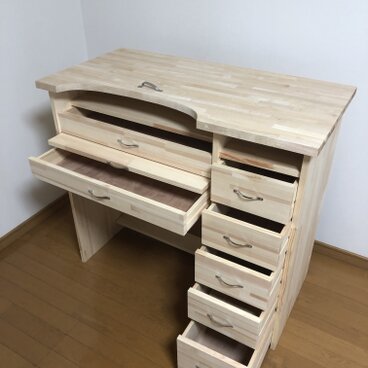 彫金机　ワイドタイプ　　天板ラバーウッド材製