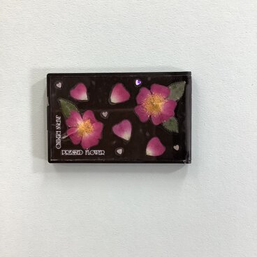 押し花コンパクトミラー