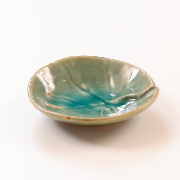【和食器】エメラルドグリーンな小鉢／小皿【陶芸作品】【プレゼント】【お祝い】【ハンドメイド】