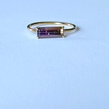 希少 モネ×睡蓮の花なバイカラートルマリン K18 リング